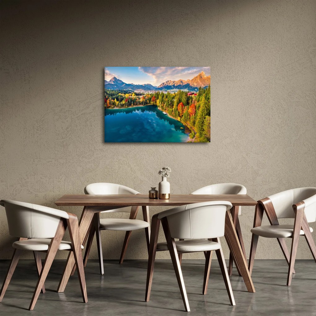 Obraz - Jazero Urisee, Rakúsko (70x50 cm)