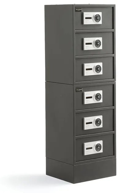 Bezpečnostná skrinka VALUE, 6 priehradok, elektronický zámok