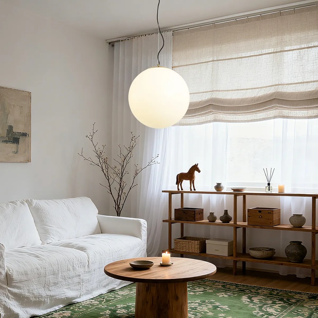 Skandiánske závesné svietidlo opálové sklo 40 cm - Ball 40