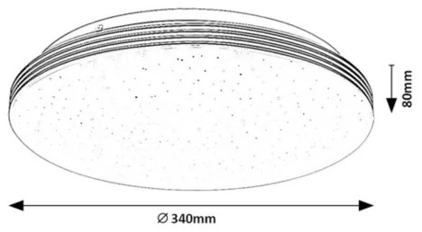 Rabalux 75057 - LED kúpeľňové stropné svietidlo TOMA LED/18W/230V IP44 pr. 34 cm