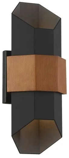 Quoizel QZ-CHASM-M-BKW - LED Vonkajšie svietidlo CHASM 2xLED/5,5W/230V IP44