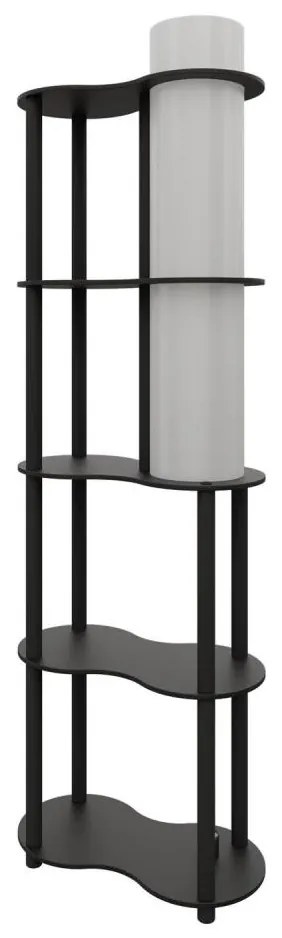 Stojacia lampa s poličkami NOTO 1xE27/40W/230V čierna