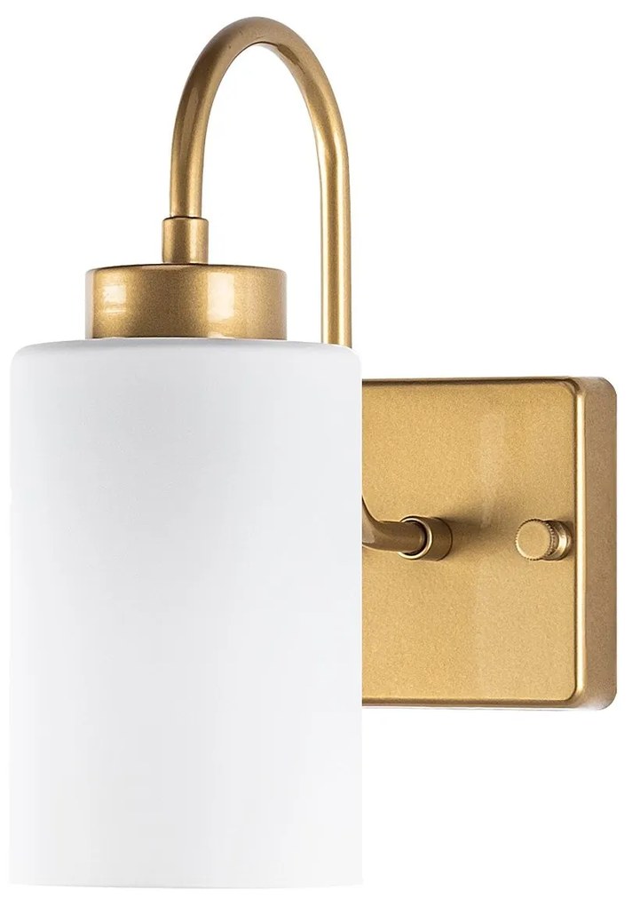 Nástenné svietidlo Dusuz mliečne sklo/zlatá