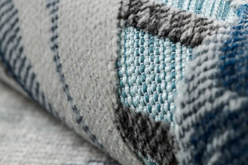 Kusový koberec Botanic 65242 Feathers aqua – na von aj na doma, 176x270, modrá, chodba / predsieň, Dywany Łuszczów