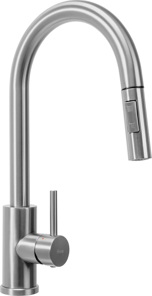 Rea Liam, oceľový kuchynský drez 530x450x200mm + sifón, brúsená oceľ, ZLE-06006
