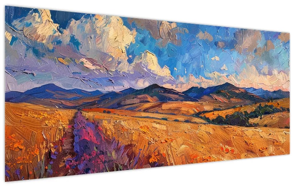 Obraz - Olejomaľba krajiny (120x50 cm)