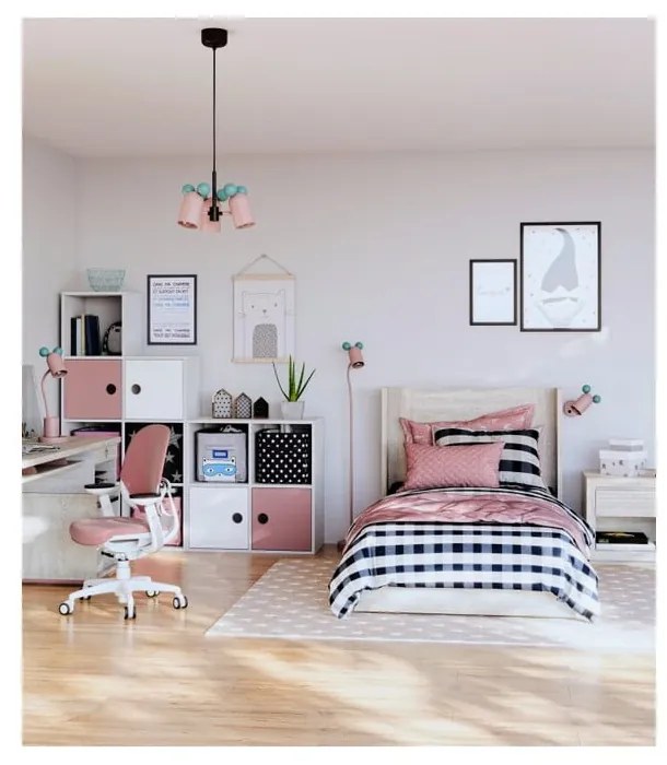 Svetlomodré/ružové detské svietidlo s kovovým tienidlom ø 30 cm Mouse II – GTV