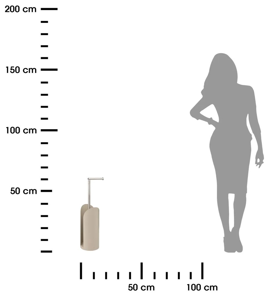 Stojan na toaletný papier Flex, béžová/s chrómovými prvkami