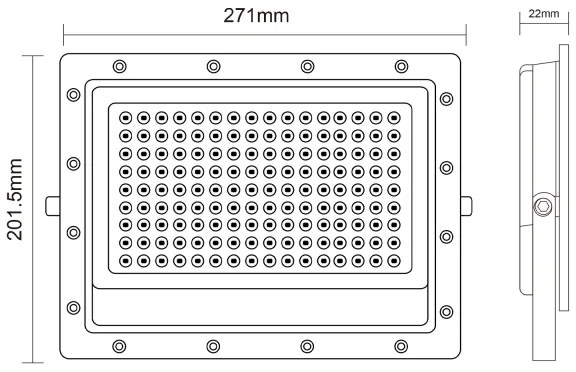 LED Vonkajší reflektor LED/150W/230V 5000K IP65 šedá