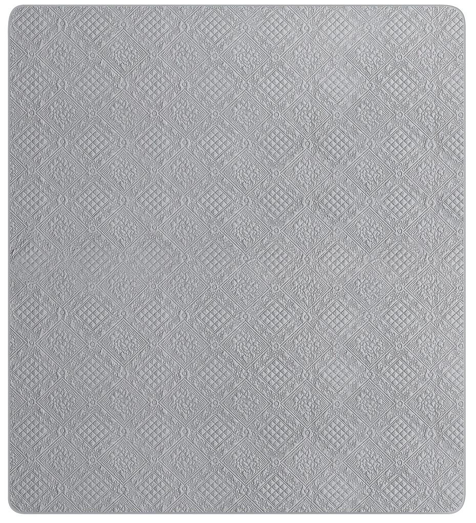 Súprava posteľnej prikrývky a vankúšov 200 x 220 cm sivá ALAMUT Beliani