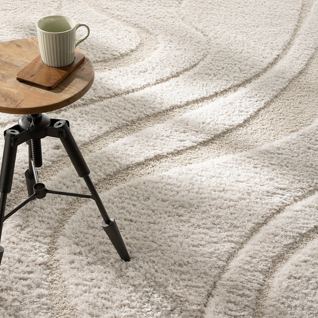 Koberec Relief cream 160x230 cm