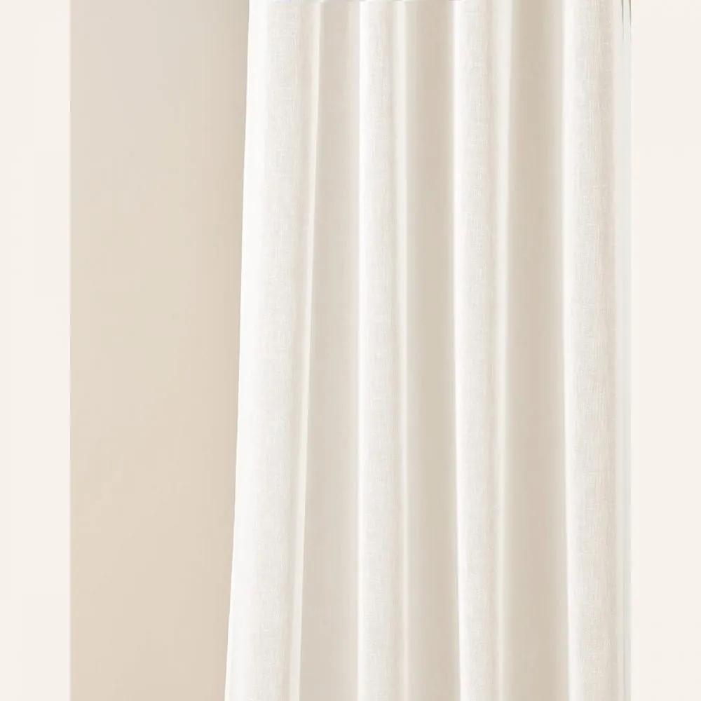 Krémová záclona Sensia so zavesením na priechodky 300 x 250 cm