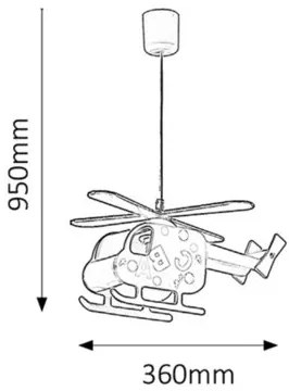 Rabalux detské svietidlo Helicopter 4717