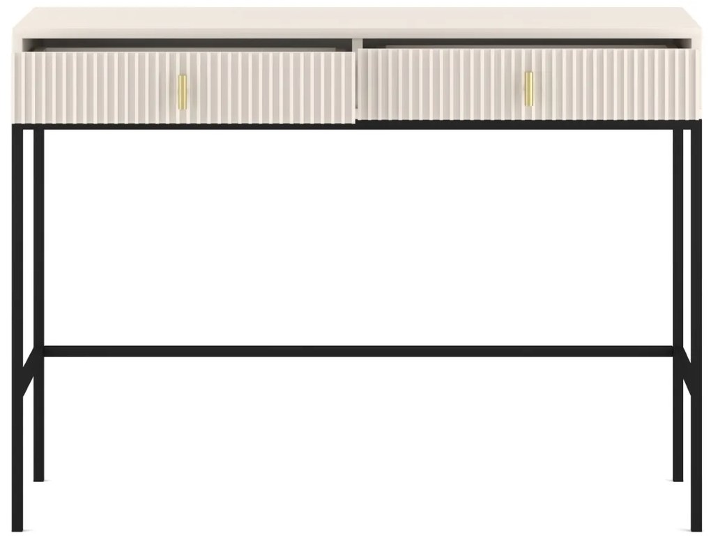 Toaletný stolík Maggiore 104 cm kašmír/čierny/zlatý