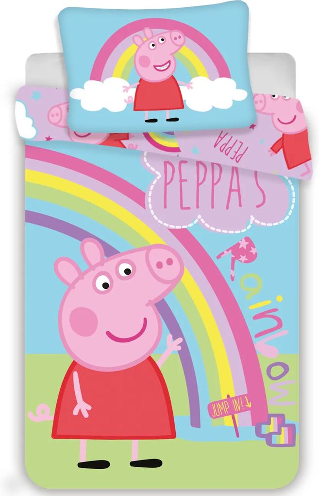 Obliečka do postieľky Peppa Pig 016 100x135/40x60 cm