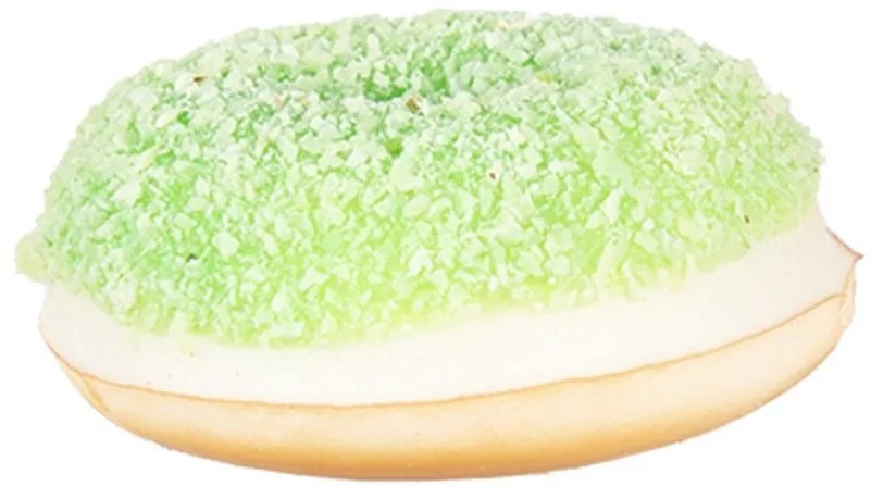 Dekorácia umelý zelený donut s posypom Cookie - Ø 6*2 cm