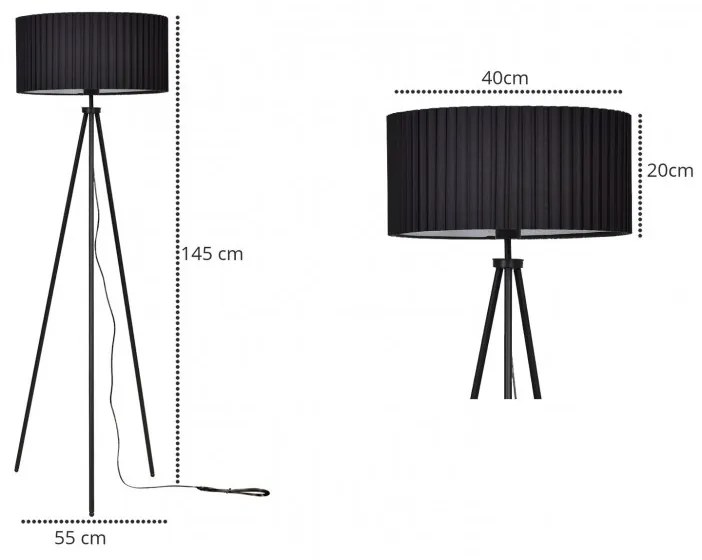 Trojnožka stojaca lampa