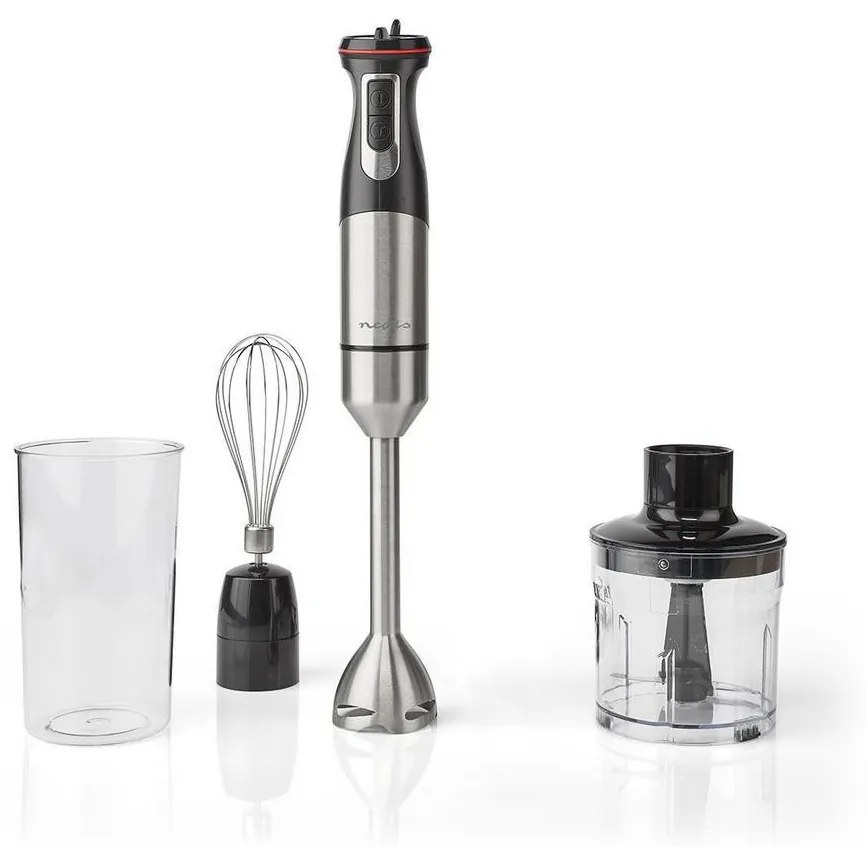 Nedis KAHB400CAL - Ručný mixér 4v1 800W/230V nerezová oceľ