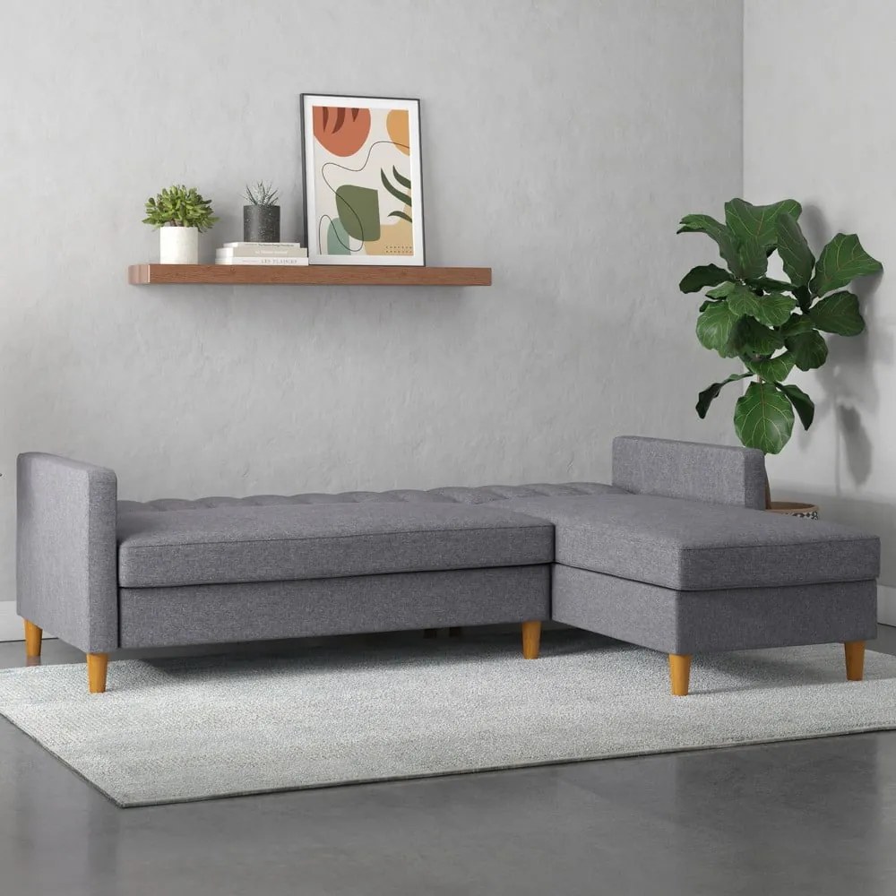 Sivá rozkladacia rohová pohovka Celine – Støraa