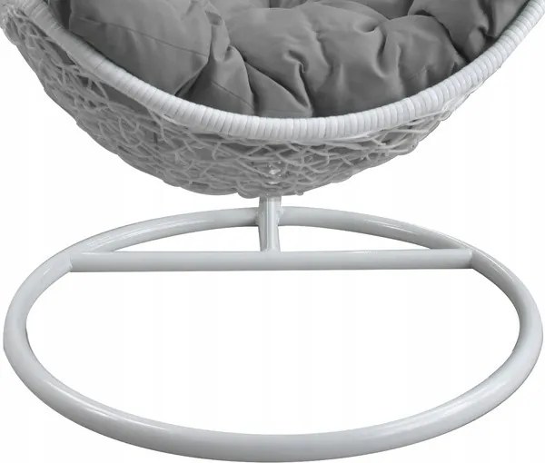 Závesné kreslo ELEGANT biele / tmavosivé FAT1167