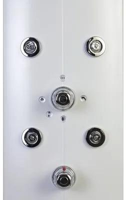 Sprchový panel s termostatom a hlavovou sprchou hliník biely (D9675 04)