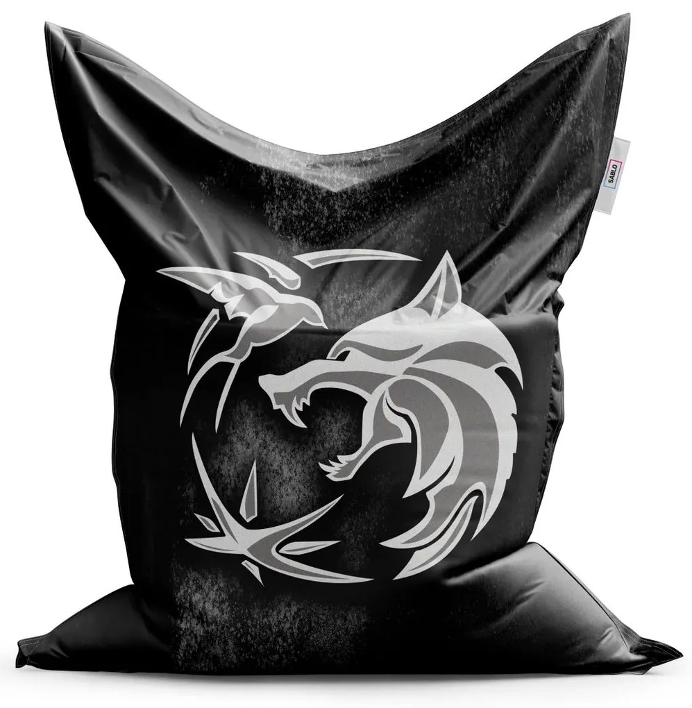 Sablio Sedací vak Zaklínač Sivý abstrakt - 200x140 cm