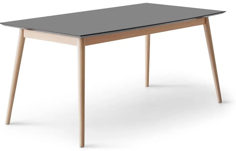 Rozkladací jedálenský stôl v antracitovo-prírodnej farbe 100x210 cm Meza – Hammel Furniture