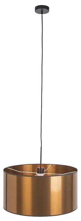Závesné svietidlo v štýle Art Deco biele s medeným tienidlom 50 cm - Combi 1