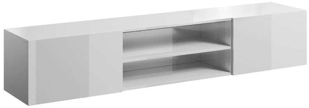 TV stolík Slide 200 K - biela / biely lesk