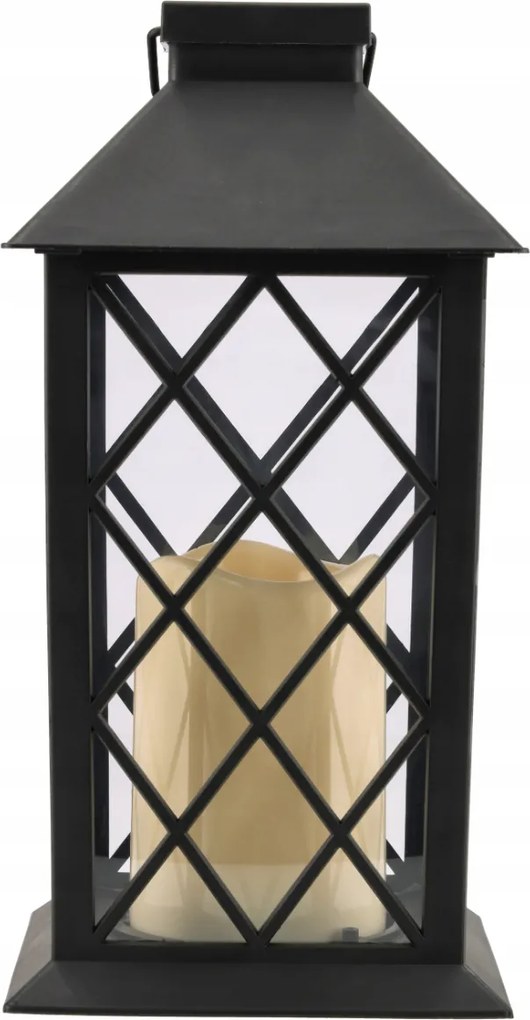 BERGE LED solárny záhradný lampáš svietidlo čierna 2V 35MA