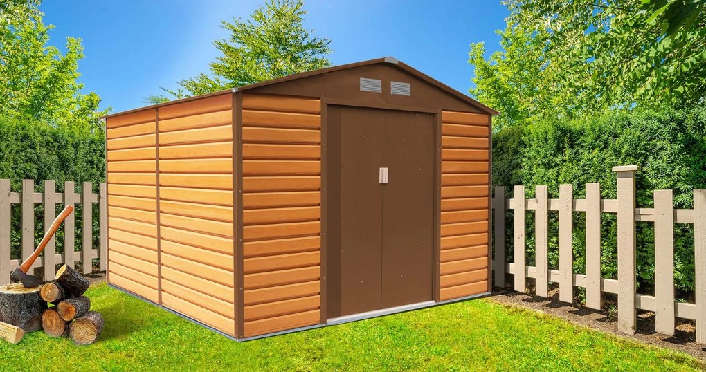 Záhradný domček 277 x 255 cm, hnedý