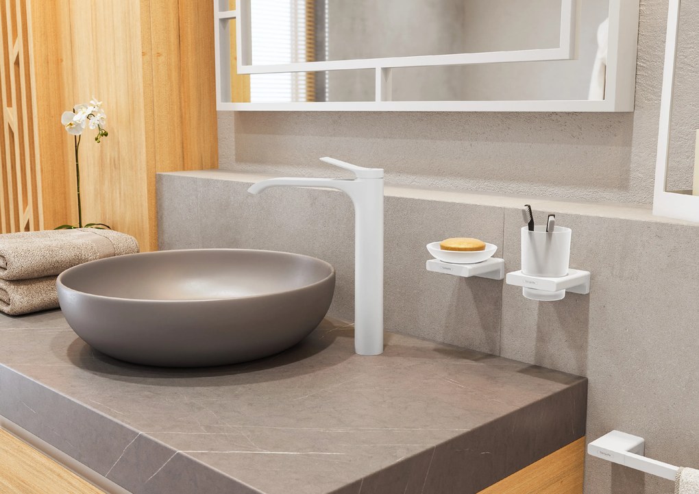 Hansgrohe AddStoris, držiak na uterák, matná biela, HAN-41747700
