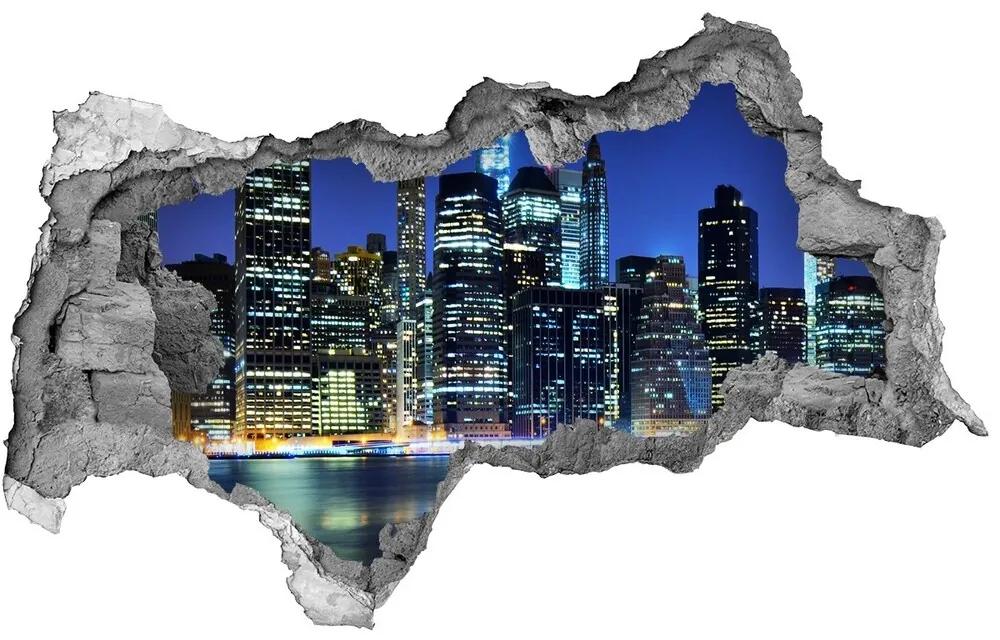 Fototapeta diera na stenu 3D Manhattan new york city nd-b-53810916
