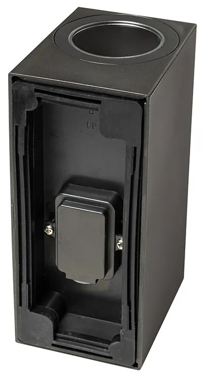 Moderná vonkajšia nástenná lampa čierna plastová 2-svetlo - Baleno