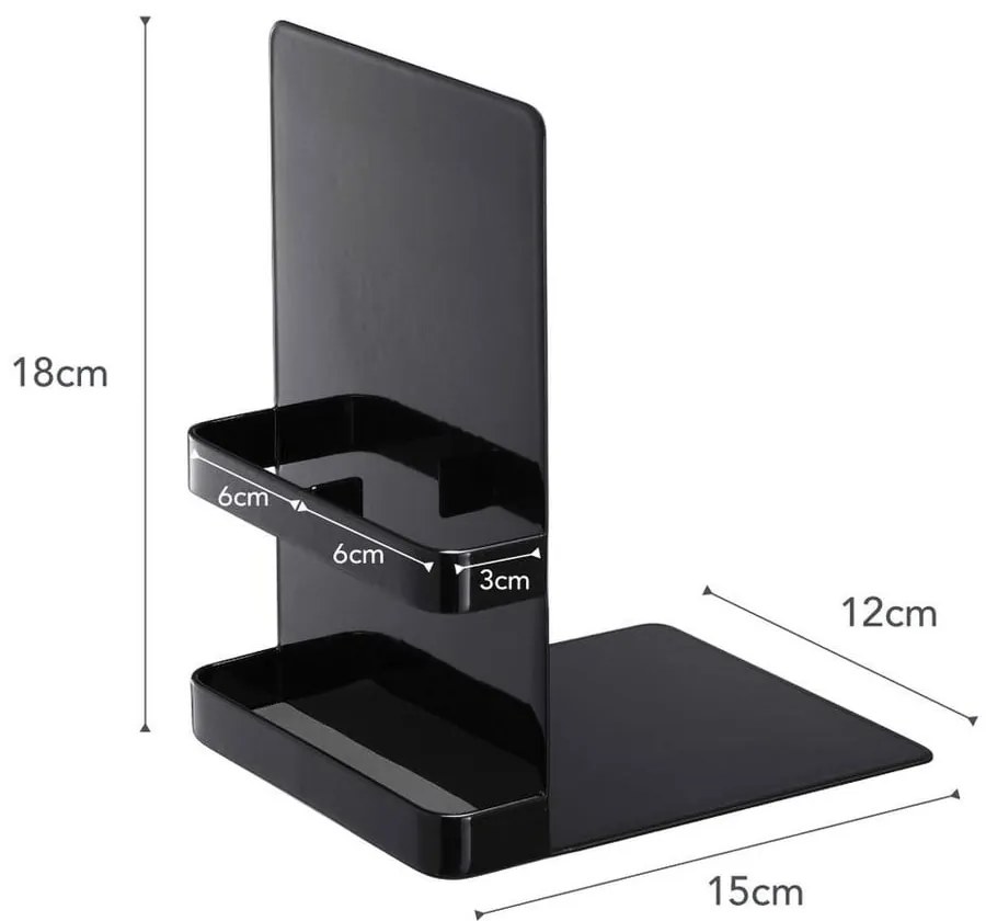 Čierne knižné zarážky YAMAZAKI Tower