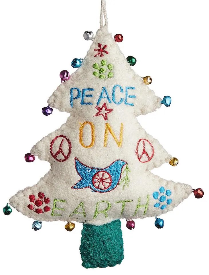 PEACE ON EARTH Ozdoba filcová