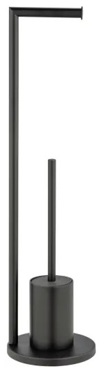 WENKO 25675100 - WC súprava FERLA 18x69,5 cm čierna