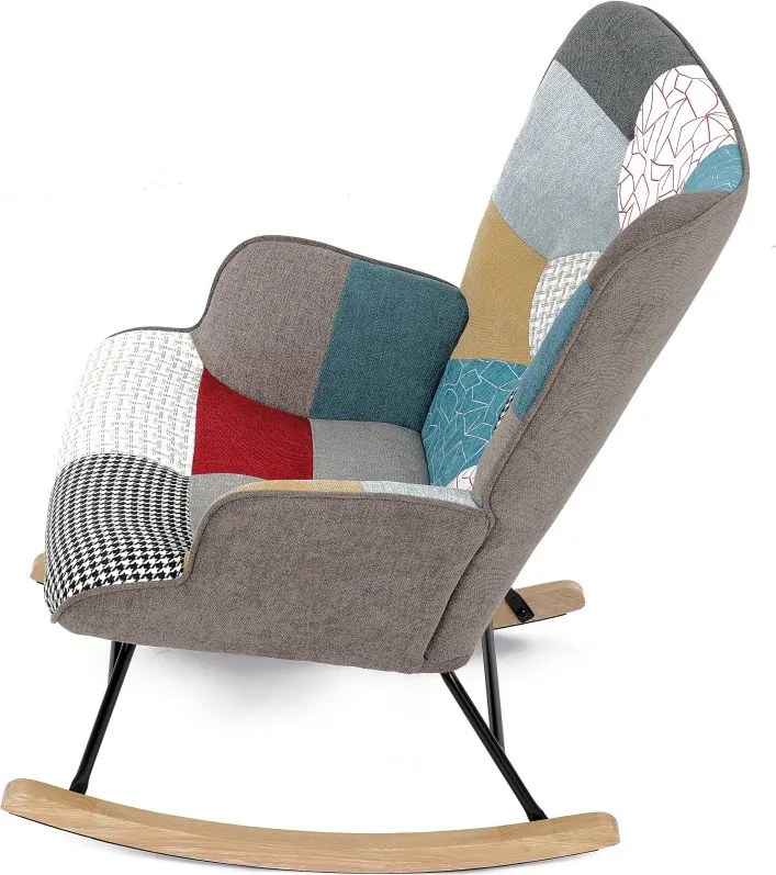 Hojdacie kreslo FABIAN II — látka, patchwork