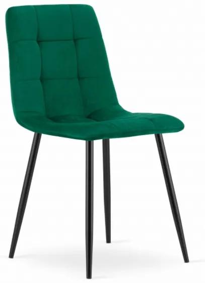 TRENDIE Zamatová stolička BEOGRAD zelená