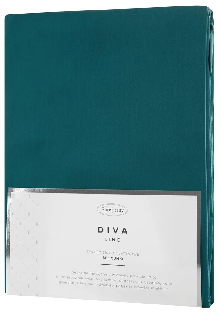 SATÉNOVÉ PRESTIERADLO DINA 200X220 CM TYRKYSOVÉ