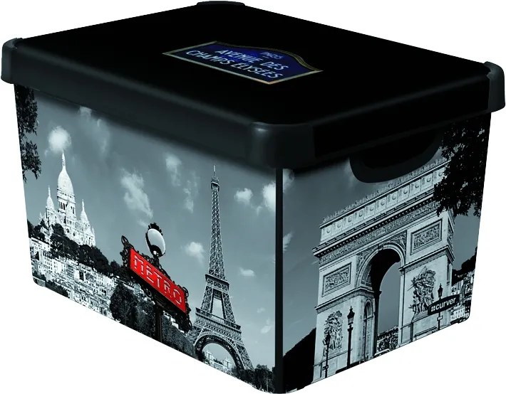 CURVER PARIS L box úložný dekoratívny 39,5 x 29,5 x 24 cm 04711-P35
