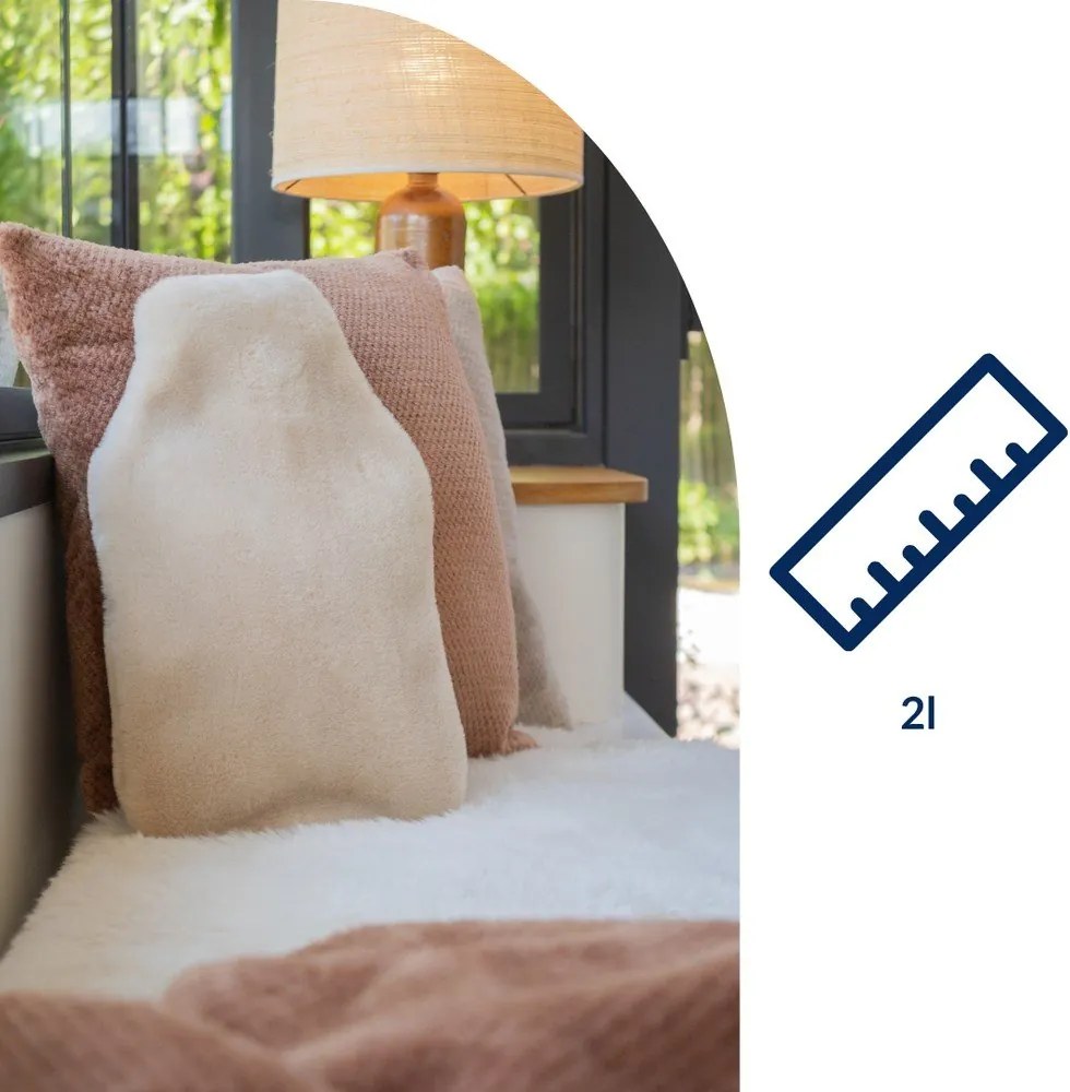 Sivý termofor z mikroplyšu 2 l Warmers – Tiseco Home Studio