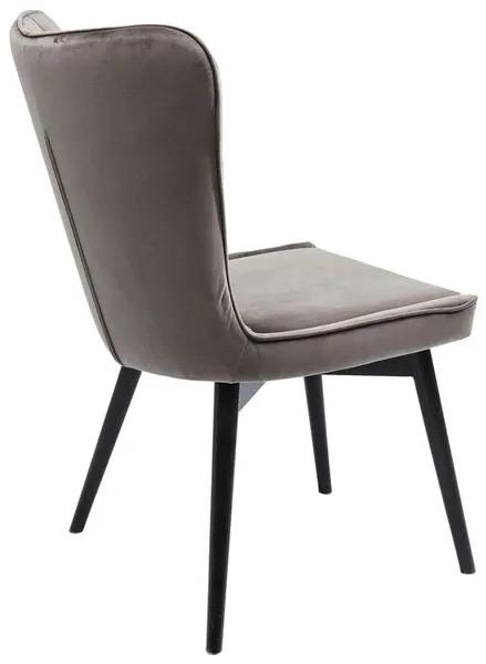 Marshall Velvet stolička sivá/čierna