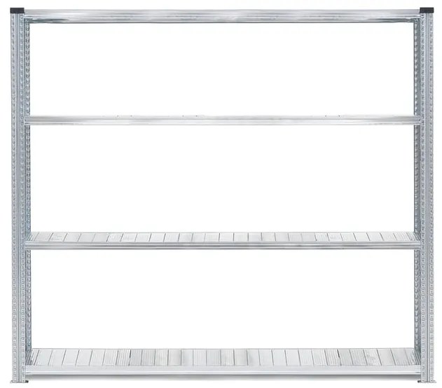 Policový kovový regál TRANSFORM, základná sekcia, 1972x1800x400 mm