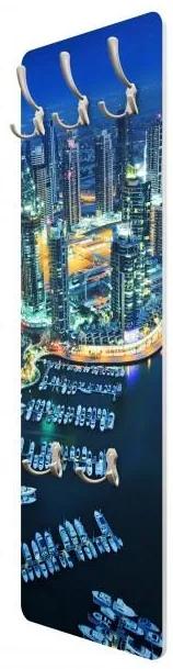 Vešiak na stenu Nočná Dubai Marina