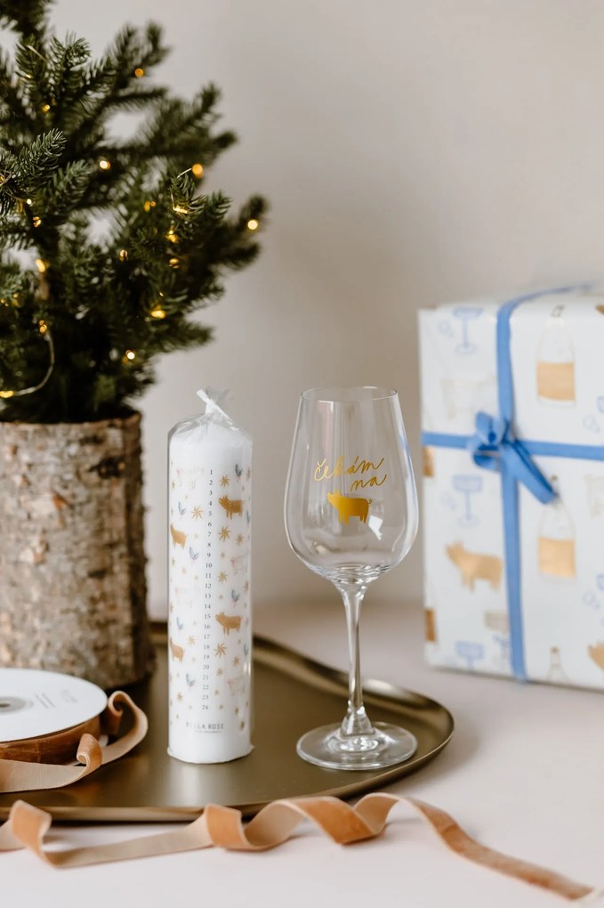 Bella Rose Adventní svíčka Zlaté prasátko