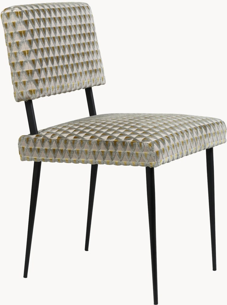 Čalúnená zamatová jedálenská stolička M-Chair