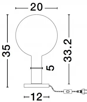 LED stmievateľná hnedá stolná lampa Nostos