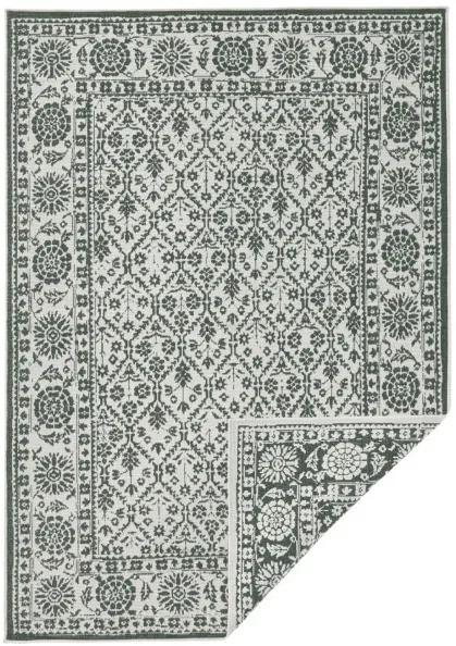 NORTHRUGS - Hanse Home koberce Kusový koberec Twin-Wendeteppiche 103115 grün creme – na von aj na doma - 120x170 cm