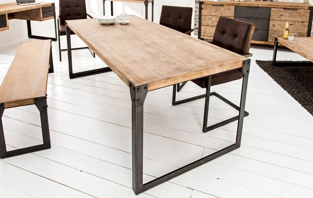 Moderný jedálenský stôl z masívu Factory Akácia 160cm